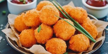 Greek tirokroketes (fried cheese balls)