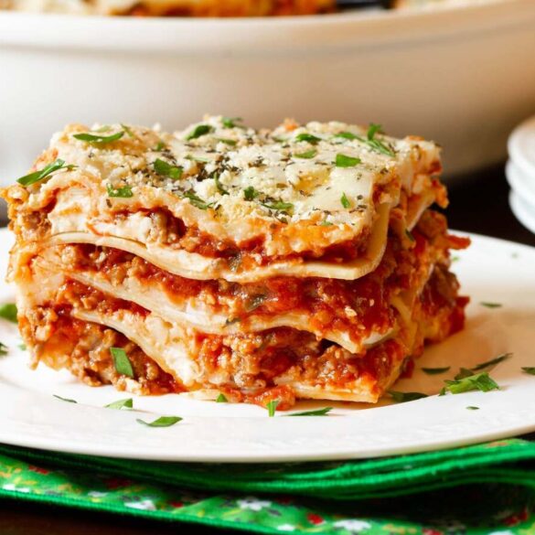 Chorizo lasagna