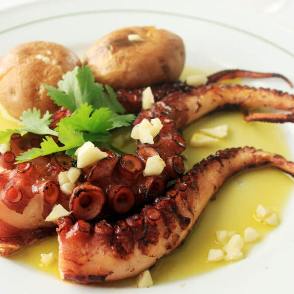 Portuguese-style grilled octopus