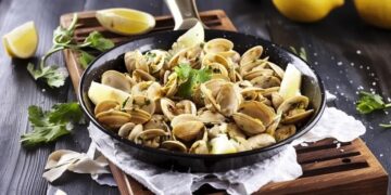 Portuguese clams in white wine (Amêijoas à Bulhão Pato)