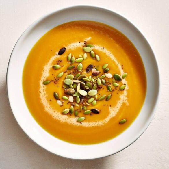 Pumpkin and leek soup