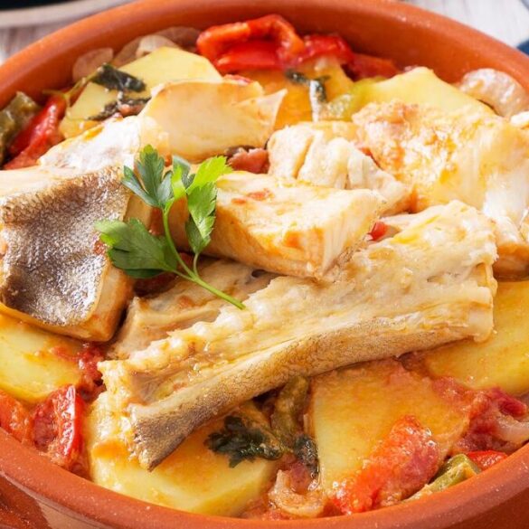 Caldeirada de bacalhau (portuguese codfish stew)