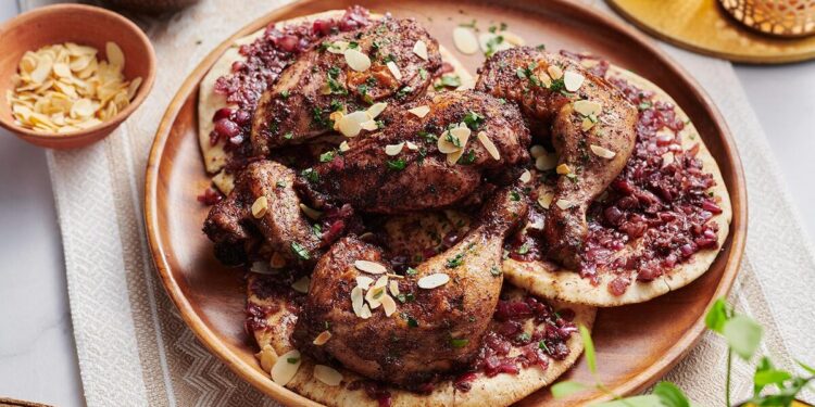 Musakhan (Palestinian Sumac Chicken with Flatbread)
