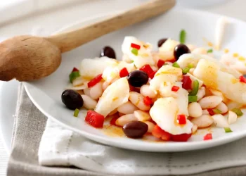 Salada de Feijão Branco com Bacalhau (Portuguese White Bean and Salt Cod Salad)
