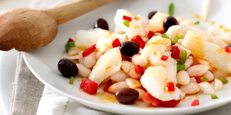Salada de Feijão Branco com Bacalhau (Portuguese White Bean and Salt Cod Salad)