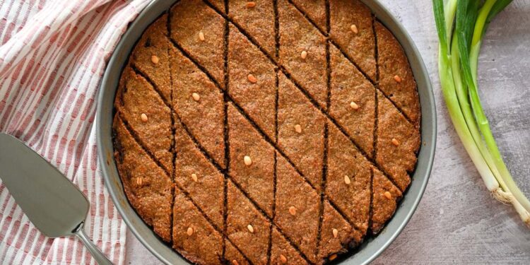 Kibbeh bil Sanieh (Baked Lebanese Bulgur and Spiced Beef)