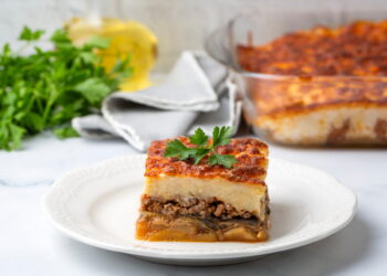 Moussaka (Greek Baked Eggplant and Potato Casserole)