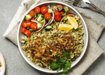 Mujadara (Lentils and Rice with Crispy Caramelized Onions)