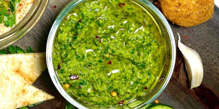 Zhoug (Yemeni Spicy Herb Sauce)