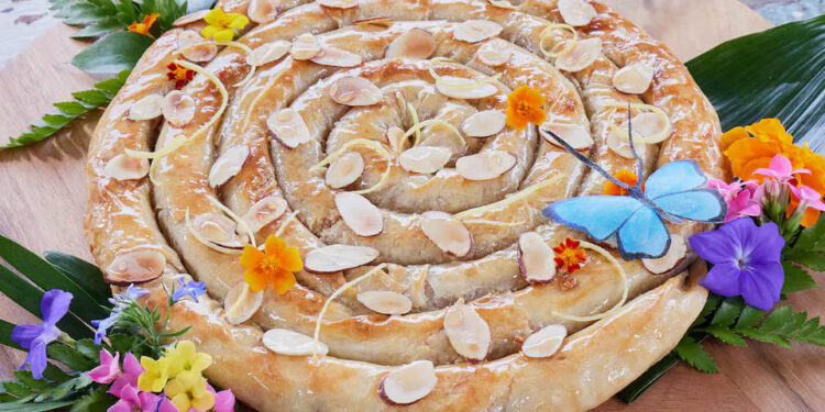 M'hanncha (Moroccan Almond Snake Pastry)