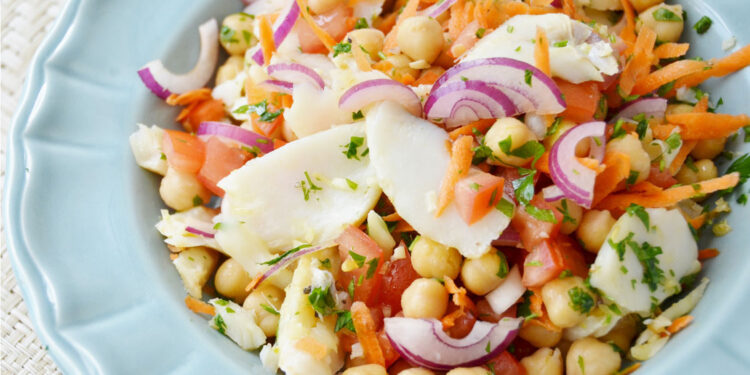 Salada de Bacalhau Cru (Portuguese Raw Salt Cod Salad)