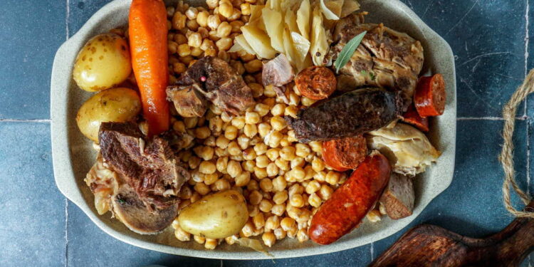 Cocido Madrileño (Madrid Chickpea, Meat and Vegetable Stew)