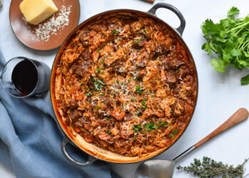 Youvetsi (Greek Beef and Orzo Bake)