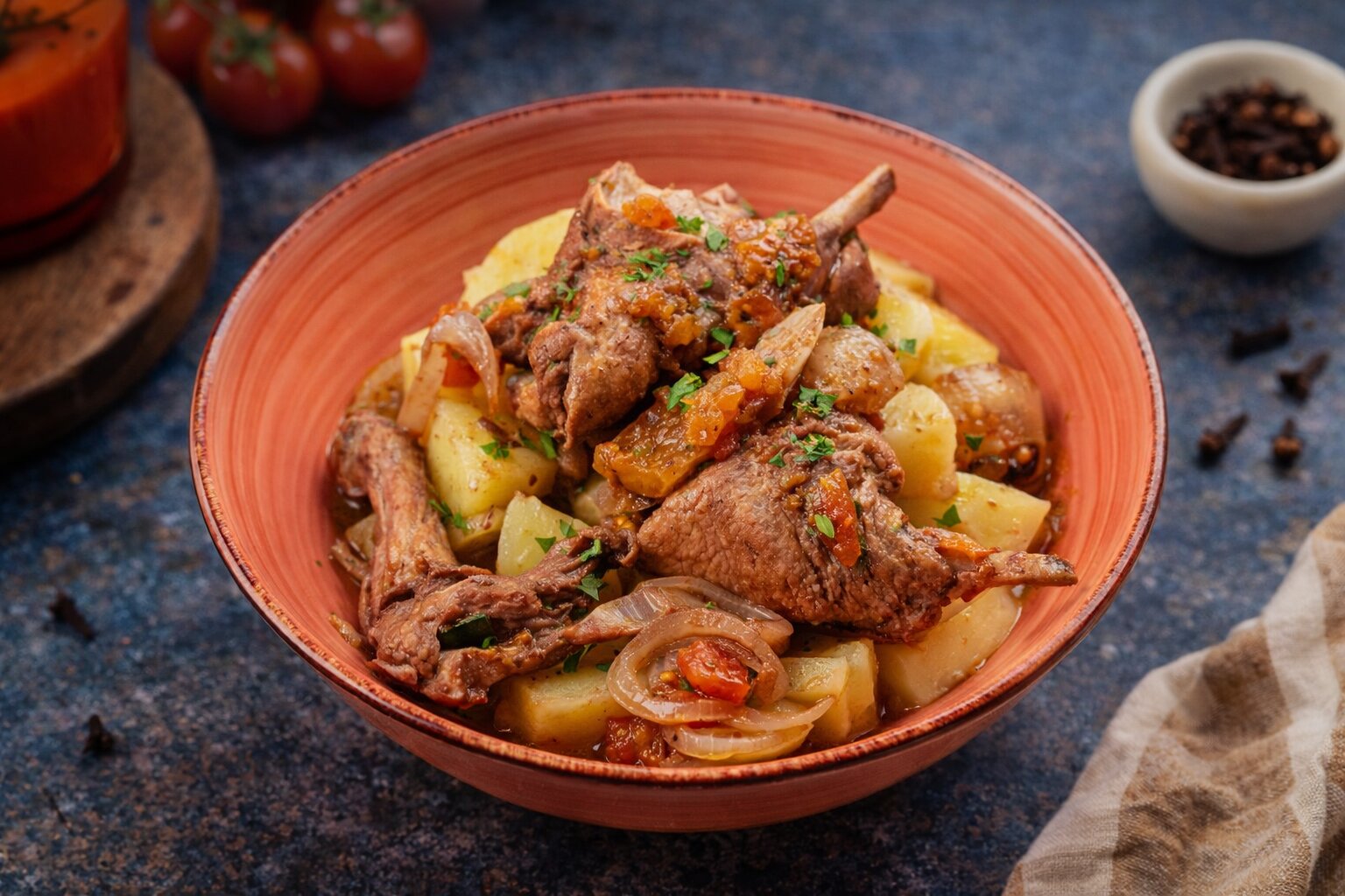 Coelho à Caçador (Portuguese Hunter's Rabbit Stew)