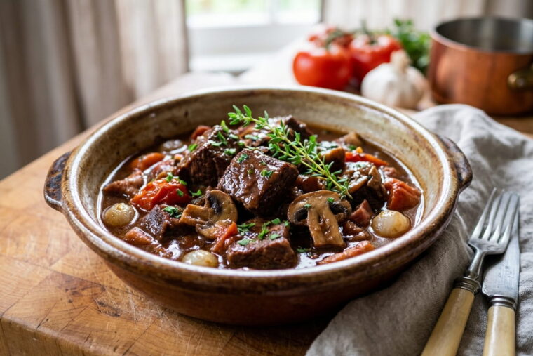 Daube Provençale (Provençal Red Wine Beef Stew)