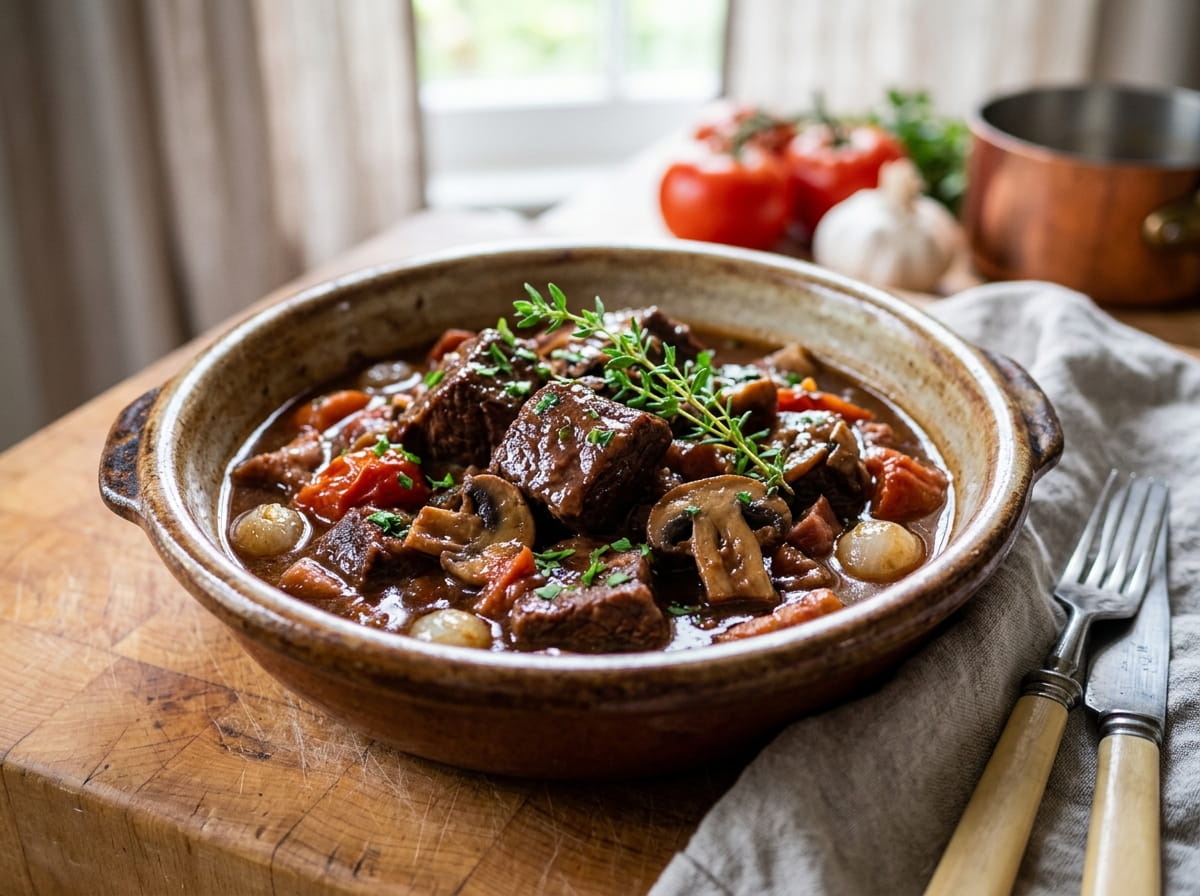 Daube Provençale (Provençal Red Wine Beef Stew)