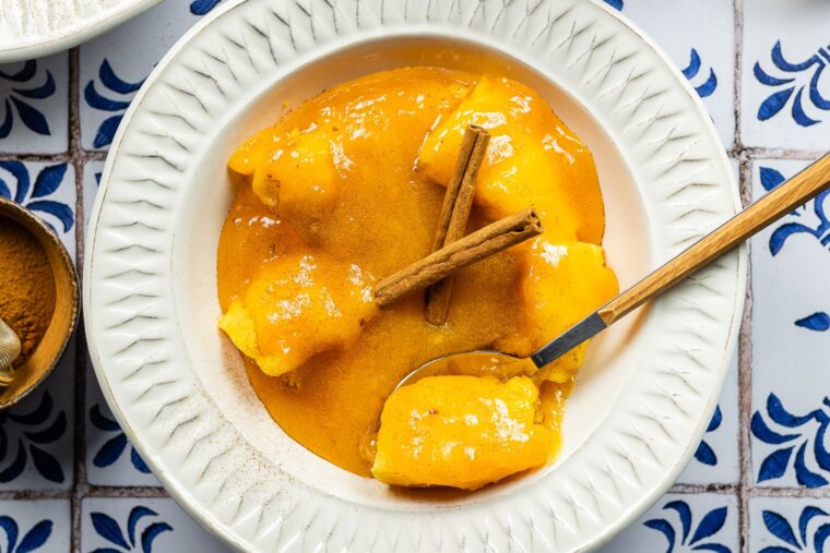 Sopa Dourada (Portuguese Golden Bread and Egg Yolk Pudding)