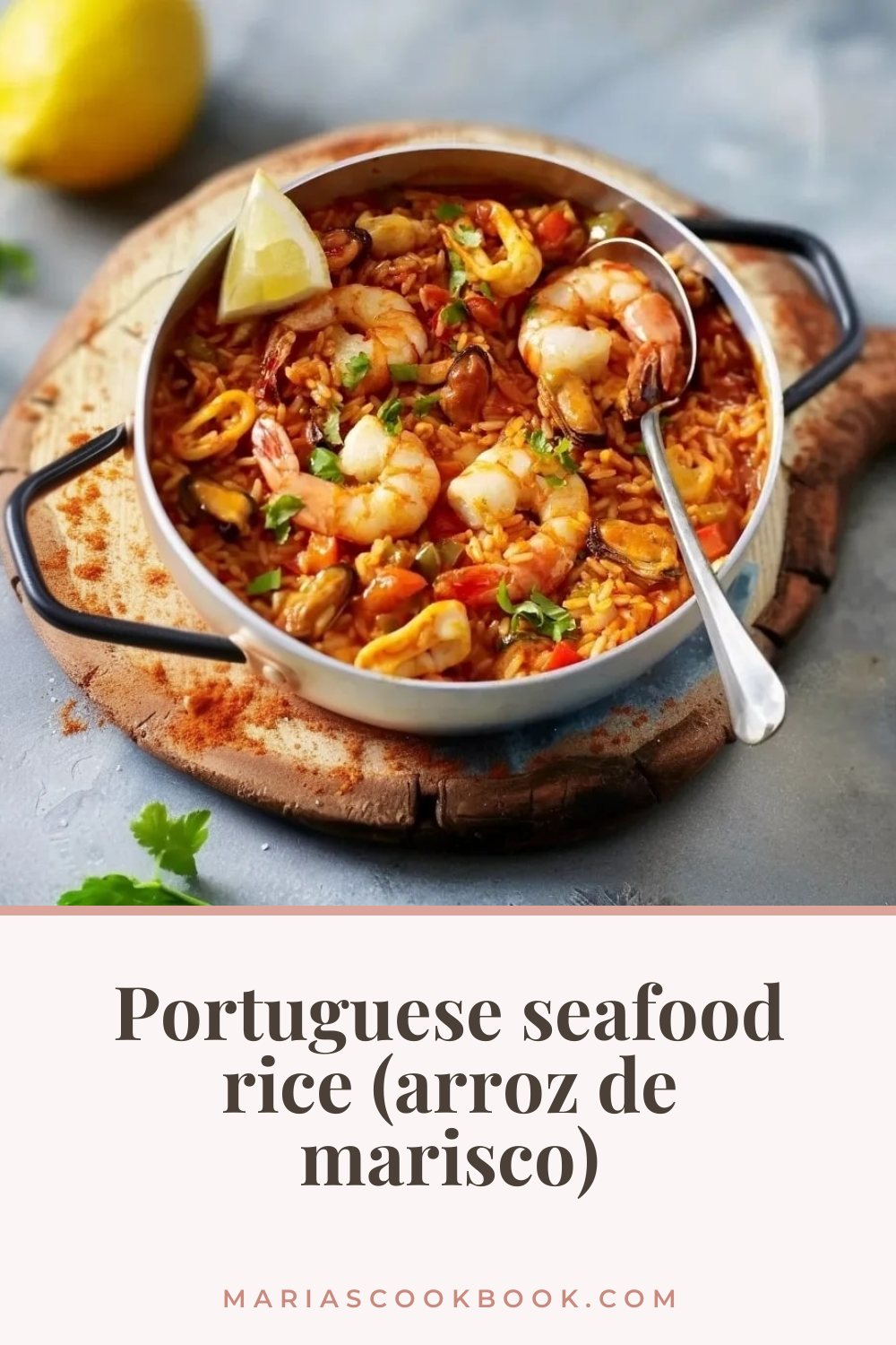 Portuguese seafood rice (arroz de marisco) — recipe pin